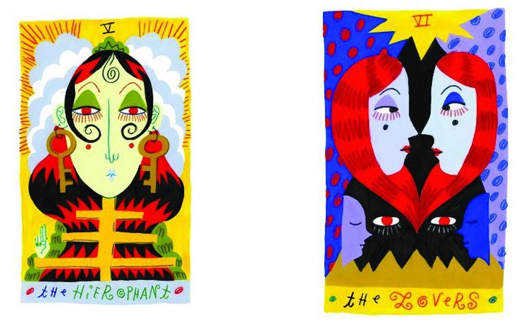 Bộ bài Gentle Thrills Tarot sáng tác trong đại dịch của họa sĩ Isa Beniston. Tư liệu của gentlethrills.com Bộ bài Gentle Thrills Tarot sáng tác trong đại dịch của họa sĩ Isa Beniston. Tư liệu của gentlethrills.com