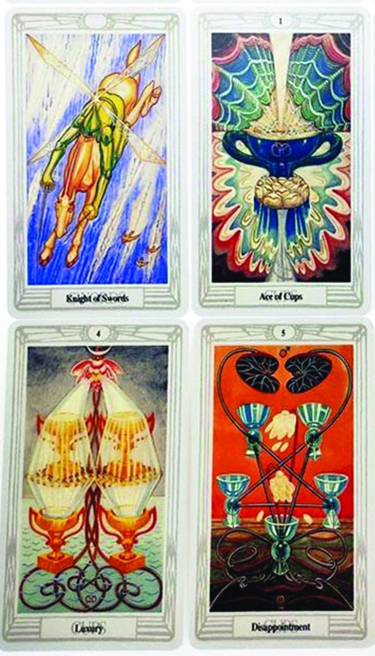 Các lá bài Thoth do nữ họa sĩ Lady Frieda Harris vẽ với kỹ thuật chuyển sắc hiện đại Các lá bài Thoth do nữ họa sĩ Lady Frieda Harris vẽ với kỹ thuật chuyển sắc hiện đại